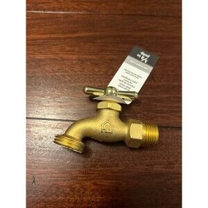 HOMEWERKS 1/2 in. MIP and 1/2 in. SWT x 3/4 in. MHT Lead Free Brass Hose Bibb Va